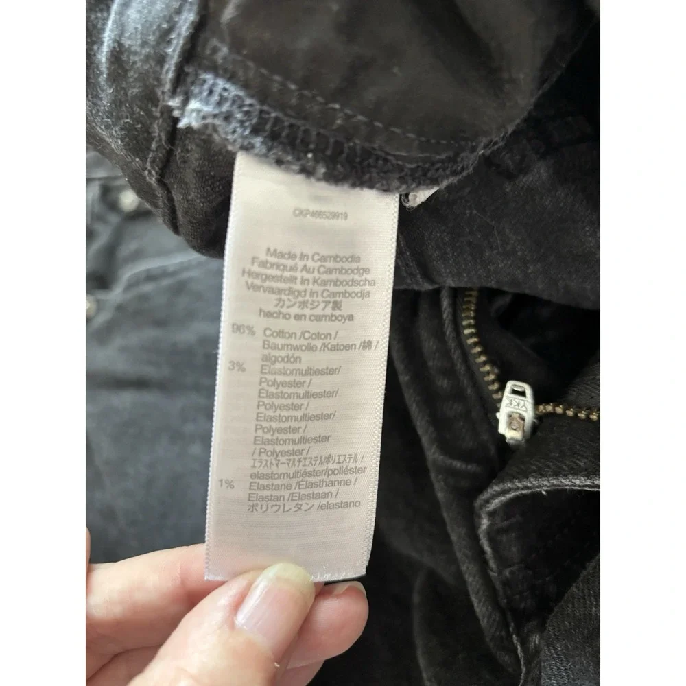 Madewell Womens The Perfect Vintage Flare Jeans Sz 33 Black Stretch Minimalist